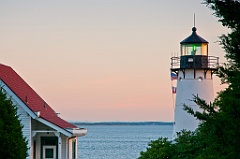 Warwick Harbor Lighthouse During Rhode Island Sunset